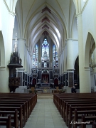 La nef et le coeur de l'église abbatiale de Remiremont